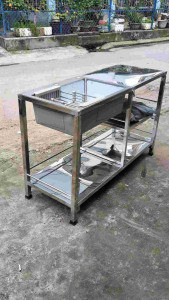 Chậu Rửa Đa Năng 2 Tầng INOX 304 - Bao gồm chân và bộ vòi xả - GIẢI PHÁP TỐI ƯU CHO KHÔNG GIAN BẾP