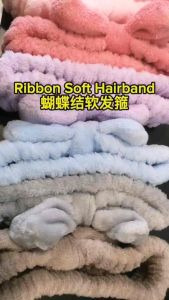 Makeup Washing Big Ribbon Hairband Flannelette Headband Face Cleansing Ribbon