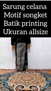 Sarung celana dewasa motif songket batik printing nyaman dan praktis dipakai