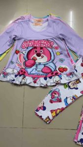 10-45kg Bộ babydoll tay dài quần dài bé gái thun lạnh 3D loại 1 vải đẹp chất lượng mềm mịn 281