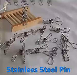 20PCS JEPITAN JEMURAN BAJU STAINLESS ANTI KARAT KLIP JEPITAN KERTAS PAKAIAN SELIMUT LAUNDRY SERBAGUNA TIANG JEMURAN