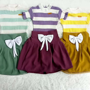 arinvill - setelan baju rajut anaksetelan baju dan rok anakbaju blastersetelan anak perempuan 1-5