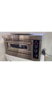เตาอบแก๊สไฟบน-ไฟล่าง 1 ชั้น 1 ถาด ควบคุมอุณหภูมิด้วยระบบไฟฟ้า 0-350องศา เตาอบเบเกอรี่ เตาอบพิซซ่า เตาอบเชิงพาณิชย์ Gas Baking Oven Model GBO-101