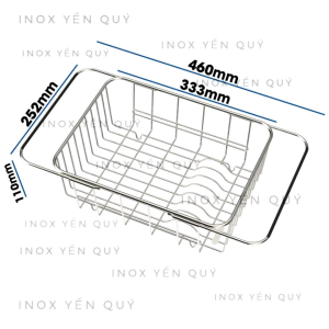 INOX 304 GIÁ ĐỂ ĐỒ ĐA NĂNG TRONG BỒN / CHỨA ĐỰNG VẬT DỤNG NHÀ BẾP / KỆ ÚP CHÉN BÁT HOA QUẢ RỔ BỒN CO RÚT ĐẶT TRÊN CHẬU RỬA BÁT