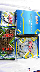 GIR GEAR PAKET DEPAN BELAKANG PLUS RANTAI SUZUKI SMASH NEW SHOGUN