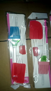 Kuas Spatula Silikon Set Tahan Panas / Kuas Kue / Roti / BBQ Mentega 1 Set