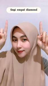 115X115cm Kerudung Jilbab Hijab Segi Empat Diamond Tepi Jahit Premium