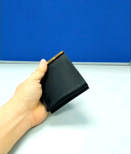 Ví Nam Ngang Da Bò Thật Handmade Ví Bụi Ví Cá Tính Đóng Nút Đồng