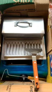 Kompor dan cetakan kue pancong balap lumer tebal premium sekat tengah satu set+tutup+ sutil + garpu stainless/ Cetakan kue pancong premium/ Cetakan kue rangi/ Cetakan kue pancong lumer