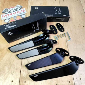 Spion Winglet Stealth CR7 Full CNC Universal Cbr 150r Ninja 250 Fi Cbr250rr R15 R25 R15v3 Nmax