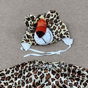READY STOCK Cosplay Children Kids Leopard Cheetah Animal Jumpsuit Costume Wild Safari Animal Story Book Movie Character