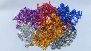 1 PCS CNC ALLOY COVER SET CLIP SCREW MOTORCYCLE KLIP SKRU MOTOR FENDER COVER SET Y15 Y16 LC NVX XMAX NMAX ADV VARIO EGO NOVA HUSKY RS RSX COVER SET BODY CLIP KLIP PURPLE GOLD BLUE RED SILVER