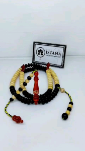 tasbih kayu kemuning hitam kombinasi kemuning gading