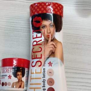 White secret lightening body lotion and dark stop reover.