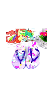 Sandal Anak Perempuan Model Teplek Uniqorn UNGU CUTE