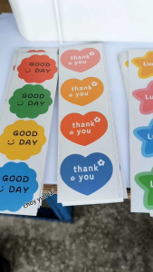 New MY Ready Stock sticker 4pcs/sheet hand book sticker waterproof colourful cute dopamine sticker good mood sticker