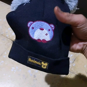 Topi Kupluk Pom Pom Rajut Anak Bayi Bordir Handmade Lucu untuk laki laki dan perempuan