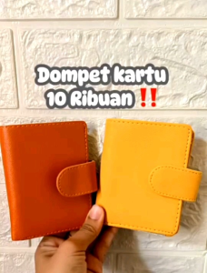 Dompet Kartu Damier TAIGA Abu Kream: Slot Uang & Card Holder Slot Kartu 24