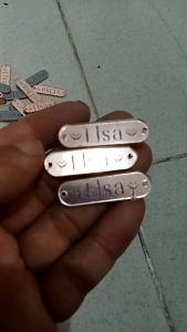 label akrilik rose gold 100 pcs