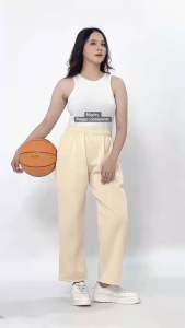 Cleasie Sweatpants reguler Celana panjang wanita / Celana santai Korean Style