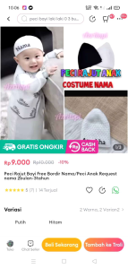 Kupluk Pom-Pom Jambul Free coutume Nama