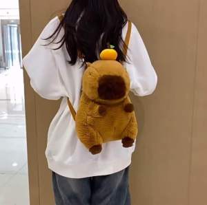 Purple TAS003 Tas ransel wanita backpak capybara tas beruang lucu tas ransel capybara lucu tas wanita import terbaru tas capybara gift hadiah kado ulang tahun
