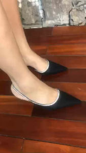 Giày sandal hở gót 7 phân chất vải quai đá lấp lánh