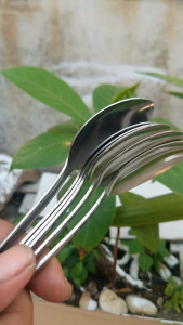 SENDOK MAKAN TEBAL STENLIS/SENDOK TEBAL KOMODO ORY/SENDOK POLOS TEBAL (6PCS)