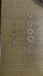 แหวนทองแดง รองน้ำมันเครื่อง อีแปะ เเหวนถ่ายน้ำมันเครื่อง ขายทีละ 10 ตัว