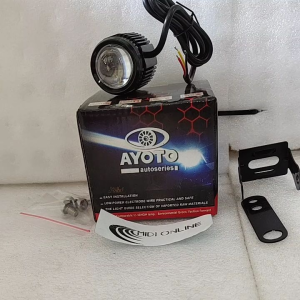 Lampu Tembak Projie LED Sorot Motor AYOTO F02 Putih dan Kuning Watt 18+18 Universal
