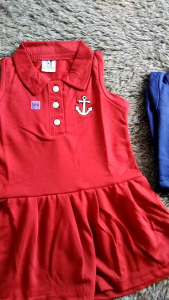 D110 DRES ANAK TERBARU MOTIF BORDIR SAILOR di sayang bayi