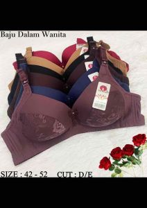 ￼Womens Non-Wired Plus Size 42-52 Big Cup Bra 5679 女士大罩杯无钢圈文胸 Baju Dalam Wanita Gadis Tiada Besi Besar