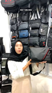 Tas Sling Bag Crossbody PEGE Vergo Selempang Pria Casual Polos Waterproof - PG 9078