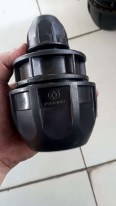Sambungan Pipa HDPE Reducer Coupler 50 mm x 20 mm atau 1 1/2 inch ke 1/2 inch