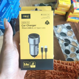 Charger 2 Port USB Rexi GE34cx: Charger Cepat & Efisien untuk Perjalanan