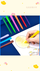 Crayon Lab Non Toxic Crayon Plastik High Quality Pensil Warna Anti Kotor