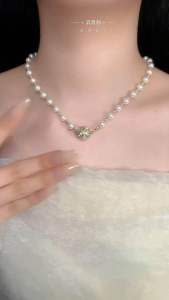 (Bebas beli 2 dapat bonus) K44 COD Kalung mutiara magnet titanium wanita Korea original elegan