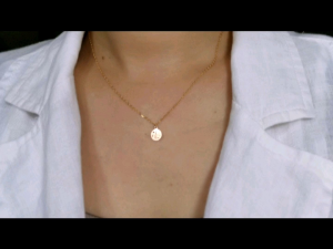 DaVee | 14K Gold plated necklace gold Fu necklace/14K包金“福”项链