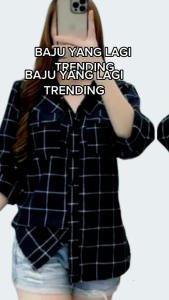 Atasan Wanita Lengan Panjang Kotak Kotak Premium | Kemeja Flannel Wanita