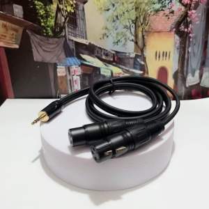 Dây âm thanh 3.5mm ra 2 đầu XLR Canon Cái dài 1m