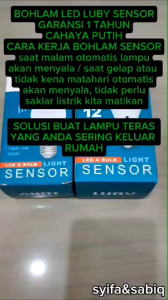 BOHLAM LED SENSOR / LAMPU LED OTOMATIS LUBY PAKET 10 PCS