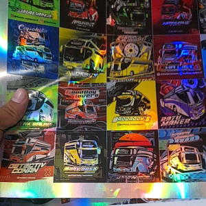 STIKER BUS BASURI FULL KOTAK ISI 48 BAHAN HOLOGRAM ORIGINAL ANTI AIR