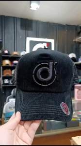 Topi Pria Dewasa Corduroy DLOOZY Trucker Hat Distro Original Hitam DLZCD-BOB