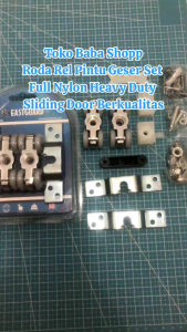 RODA PINTU GESER FULL NYLON SET HEAVY DUTY ATAU RODA REL PINTU SLIDING