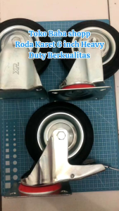 Roda Karet 6 Inch Variasi Tipe / Roda Troli dan Kastor 6 Inch Heavy Duty