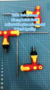 OBENG RACHET MODEL T KOMBINASI BOLAK BALIK / OBENG T PLUS DAN MINUS
