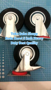 RODA KARET 5 INCH VARIASI TIPE / RODA TROLI DAN KASTOR 5 INCH HEAVY DUTY