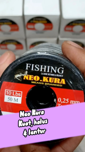 Senar Pancing Neo Kura Means Branded 50m per Roll Connecting 10 Roll Tanpa Putus–Kuat & Lembut High Power Fishing Line 2–15 Lbs