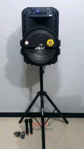 SPEAKER AKTIF PORTABLE 15 INCH DAT DT 1507 DT1507 DT-1507 BOOM BLUETOOTH SPEAKER TROLLEY