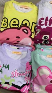 23-44kg hot gấu dâu! Bộ dài tay bé gái- thun lạnh 3D gấu dâu khủng long doremon siêu mềm mịn bao đẹp chất lượng 281